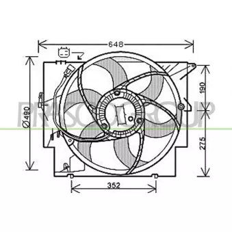 Ventilateur, refroidissement du moteur PRASCO BM120F001