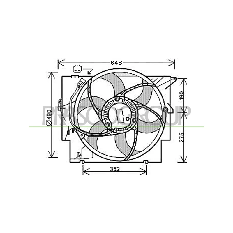 Ventilateur, refroidissement du moteur PRASCO BM120F001