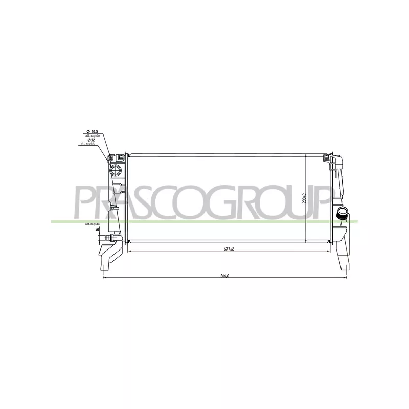 Radiateur, refroidissement du moteur PRASCO BM200R004