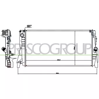 Radiateur, refroidissement du moteur PRASCO BM200R005