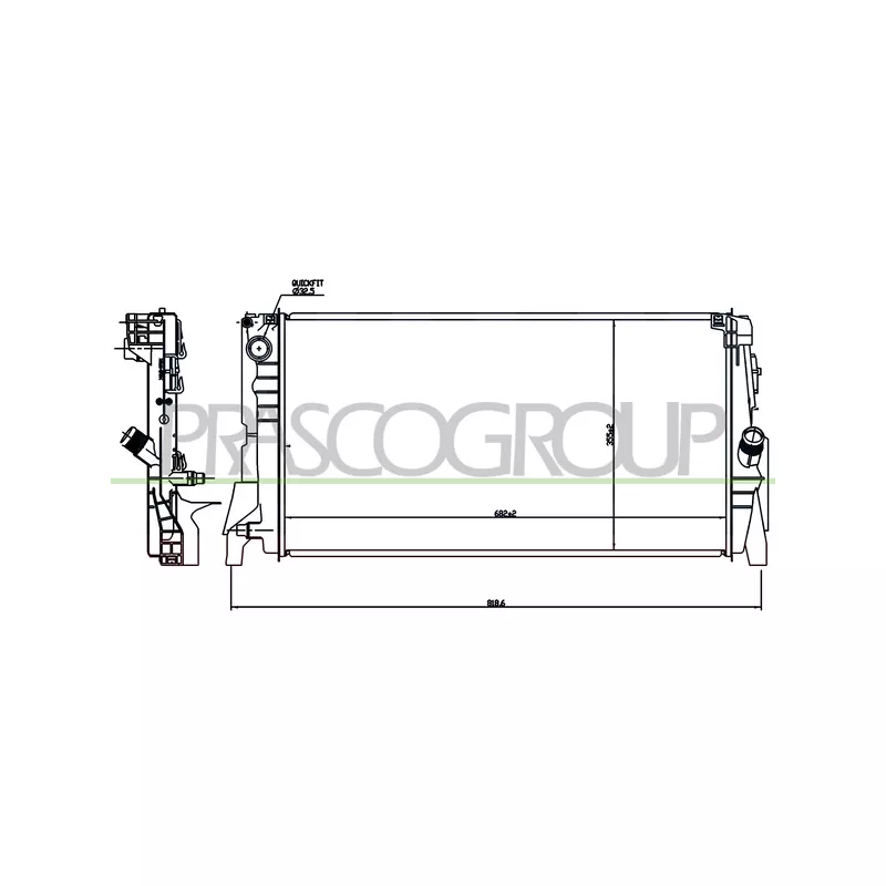 Radiateur, refroidissement du moteur PRASCO BM200R005