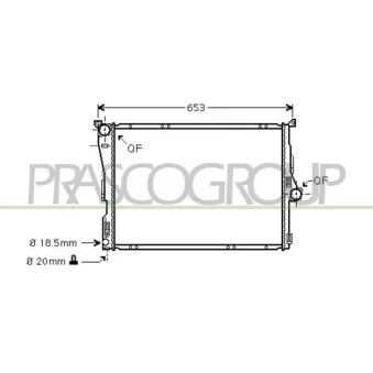 Radiateur, refroidissement du moteur PRASCO BM802R005