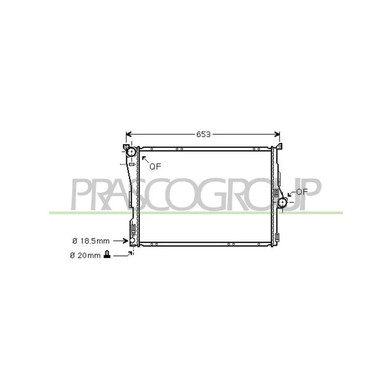 Radiateur, refroidissement du moteur PRASCO BM802R005