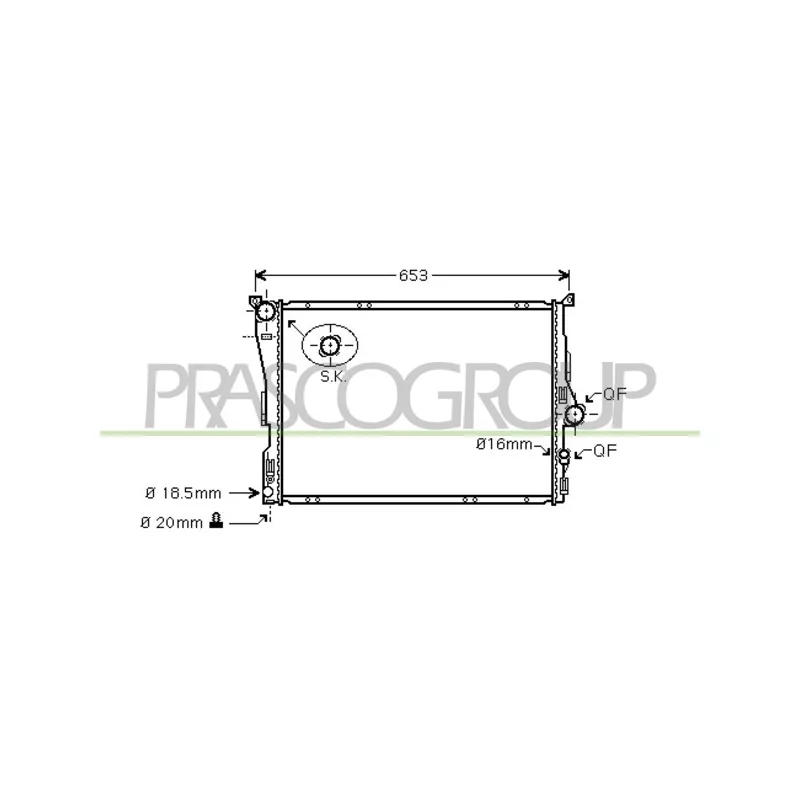 Radiateur, refroidissement du moteur PRASCO BM803R006