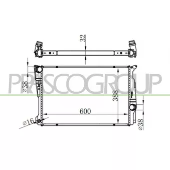 Radiateur, refroidissement du moteur PRASCO BM804R001