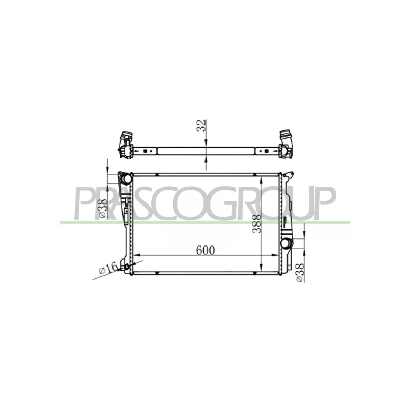 Radiateur, refroidissement du moteur PRASCO BM804R001