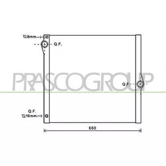 Radiateur, refroidissement du moteur PRASCO BM822R001