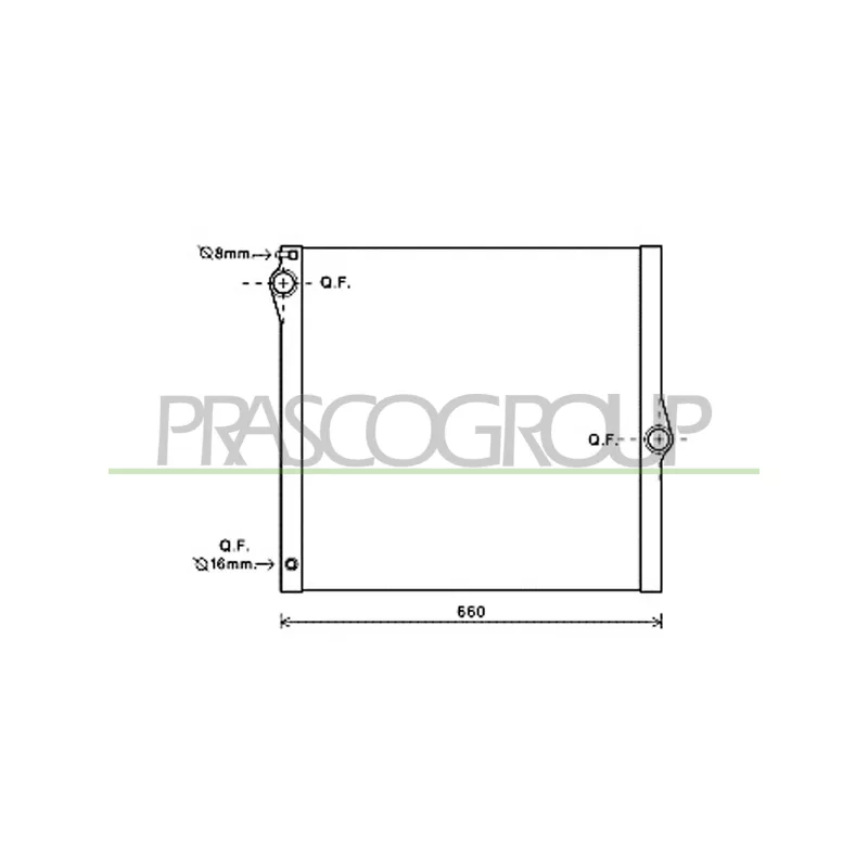 Radiateur, refroidissement du moteur PRASCO BM822R001