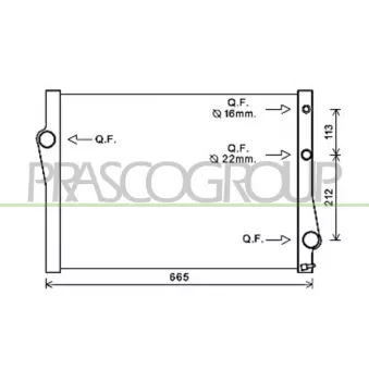 Radiateur, refroidissement du moteur PRASCO BM822R002