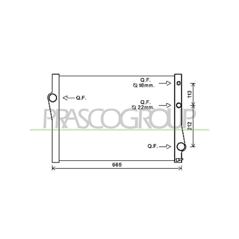 Radiateur, refroidissement du moteur PRASCO BM822R002