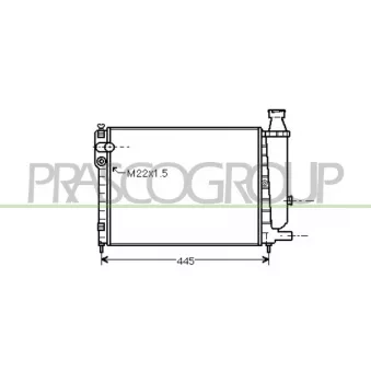 Radiateur, refroidissement du moteur PRASCO CI021R009