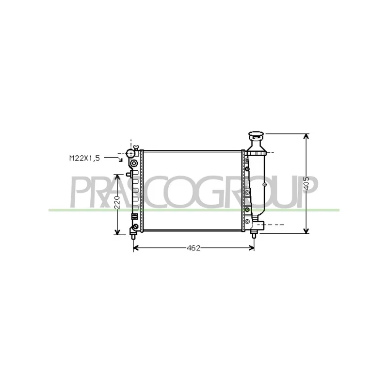 Radiateur, refroidissement du moteur PRASCO CI022R001
