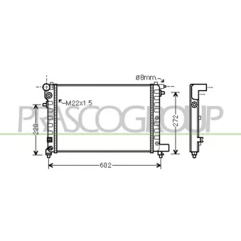 Radiateur, refroidissement du moteur PRASCO CI022R004