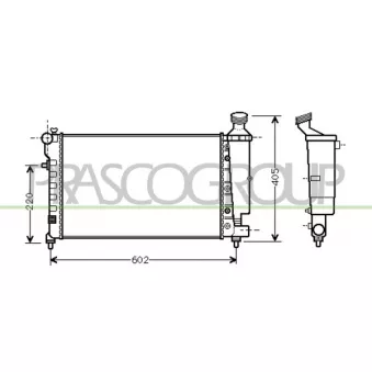 Radiateur, refroidissement du moteur PRASCO CI023R002