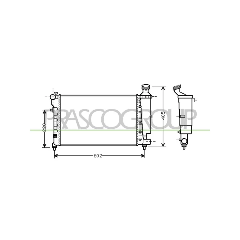 Radiateur, refroidissement du moteur PRASCO CI023R002