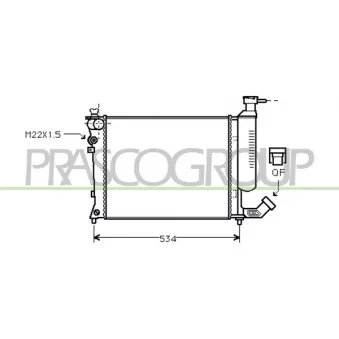 Radiateur, refroidissement du moteur PRASCO CI032R002