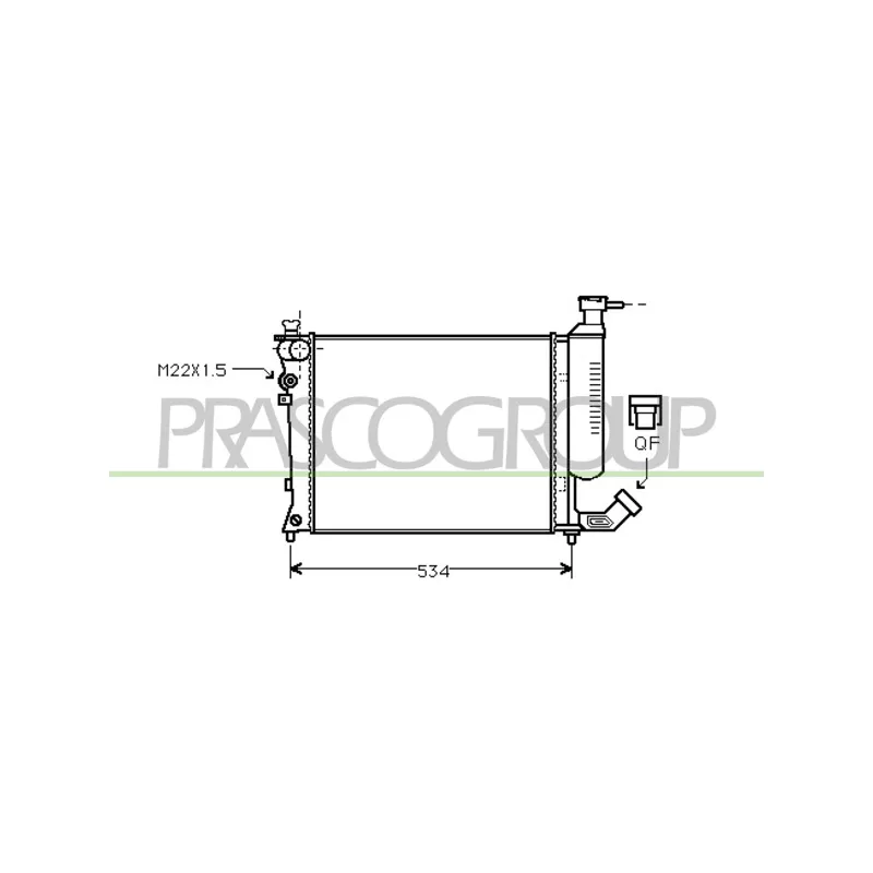 Radiateur, refroidissement du moteur PRASCO CI032R002