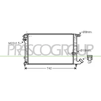 Radiateur, refroidissement du moteur PRASCO CI032R018