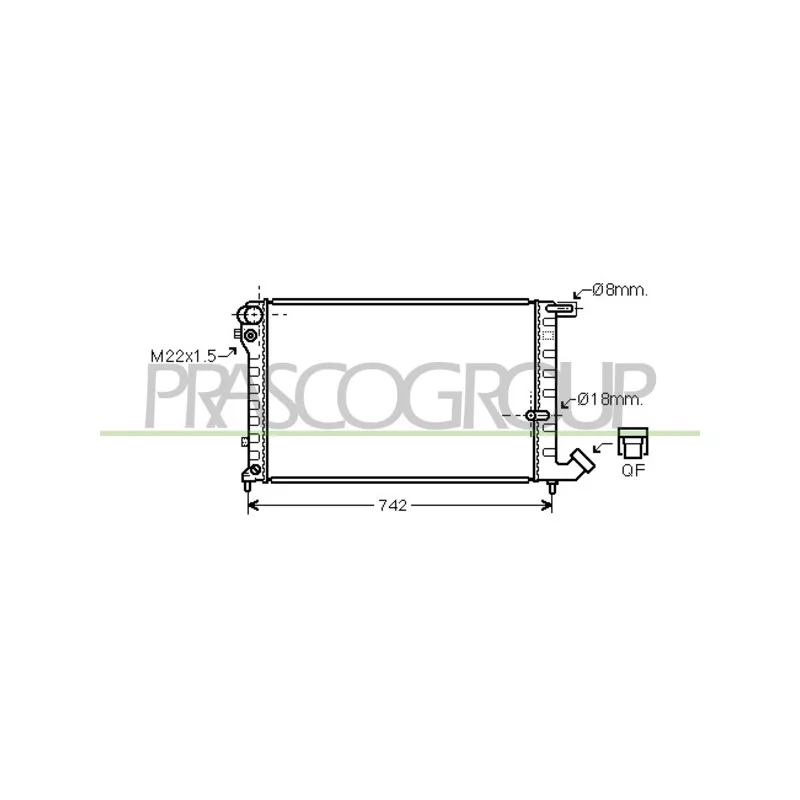 Radiateur, refroidissement du moteur PRASCO CI032R018