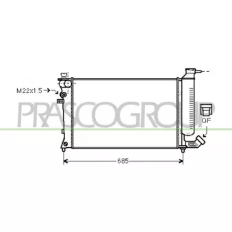 Radiateur, refroidissement du moteur PRASCO CI032R020