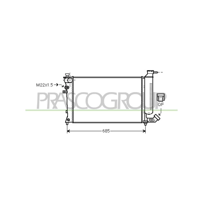 Radiateur, refroidissement du moteur PRASCO CI032R020