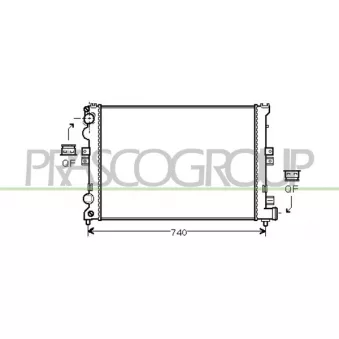 Radiateur, refroidissement du moteur PRASCO CI053R002
