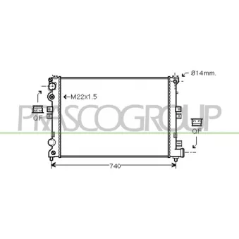 Radiateur, refroidissement du moteur PRASCO CI053R003