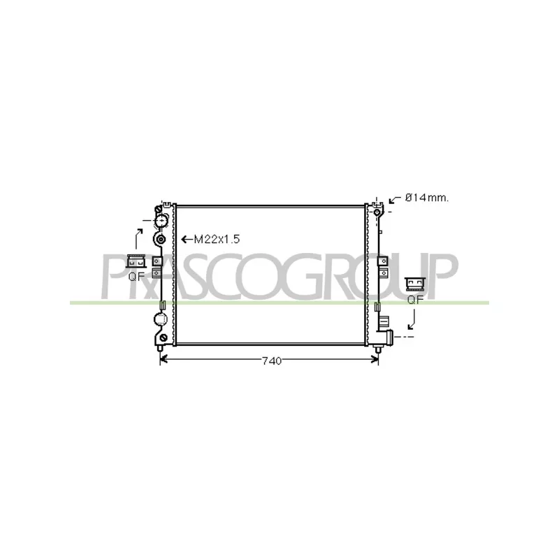 Radiateur, refroidissement du moteur PRASCO CI053R003
