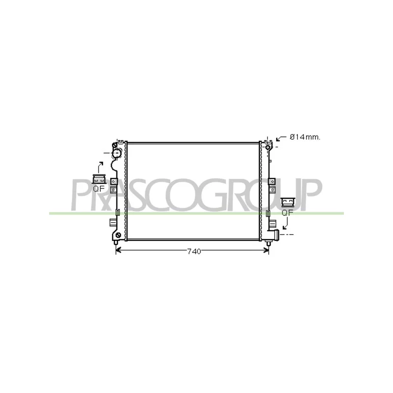 Radiateur, refroidissement du moteur PRASCO CI053R006