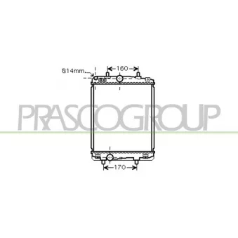 Radiateur, refroidissement du moteur PRASCO CI201R004