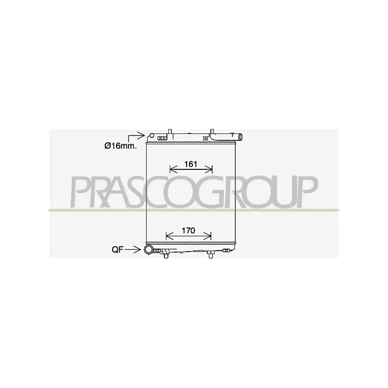 Radiateur, refroidissement du moteur PRASCO CI206R001