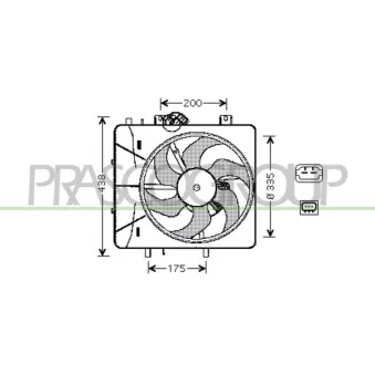 Ventilateur, refroidissement du moteur PRASCO CI304F001