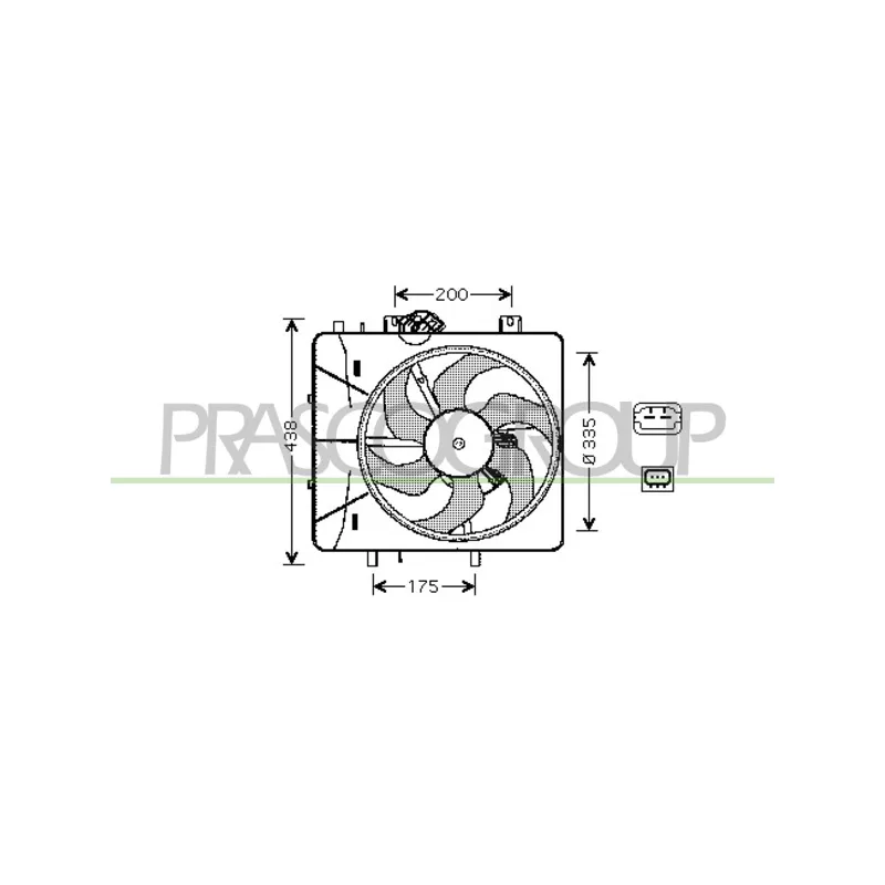 Ventilateur, refroidissement du moteur PRASCO CI304F001