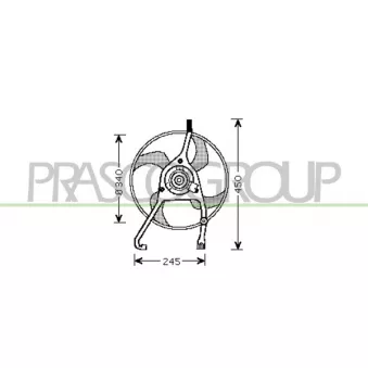 Ventilateur, refroidissement du moteur PRASCO