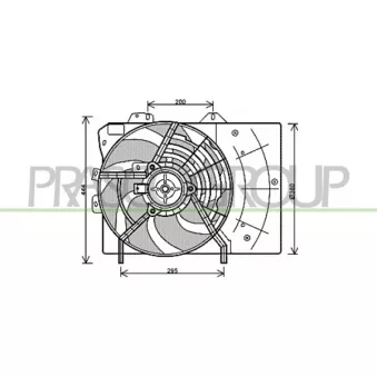 Ventilateur, refroidissement du moteur PRASCO CI304F003