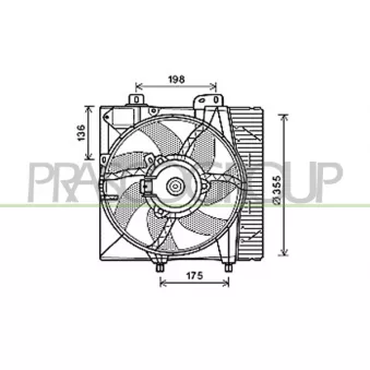 Ventilateur, refroidissement du moteur PRASCO CI304F004