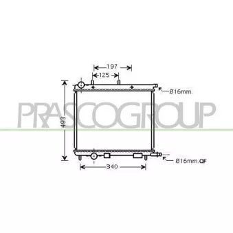 Radiateur, refroidissement du moteur PRASCO CI304R001