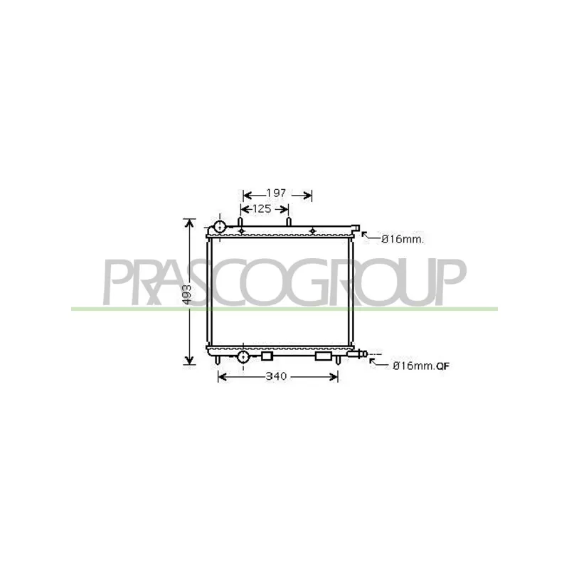 Radiateur, refroidissement du moteur PRASCO CI304R001