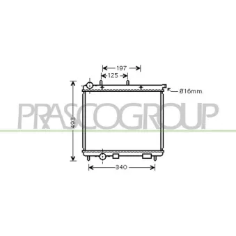 Radiateur, refroidissement du moteur PRASCO