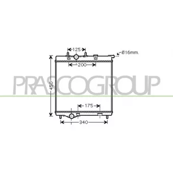 Radiateur, refroidissement du moteur PRASCO CI325R003