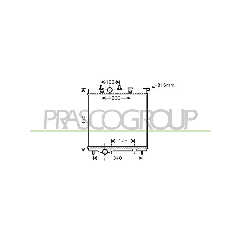 Radiateur, refroidissement du moteur PRASCO CI325R003