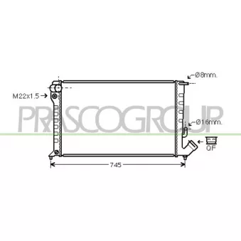 Radiateur, refroidissement du moteur PRASCO CI420R014