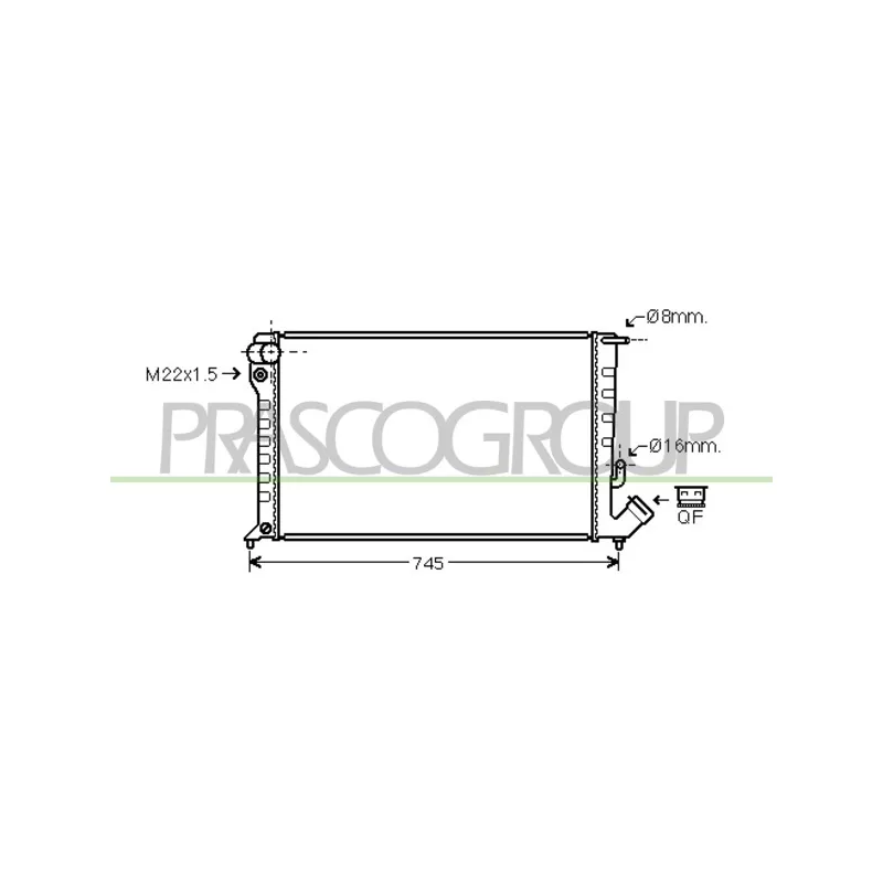 Radiateur, refroidissement du moteur PRASCO CI420R014
