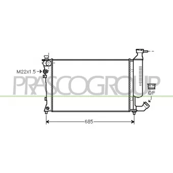 Radiateur, refroidissement du moteur PRASCO CI420R022