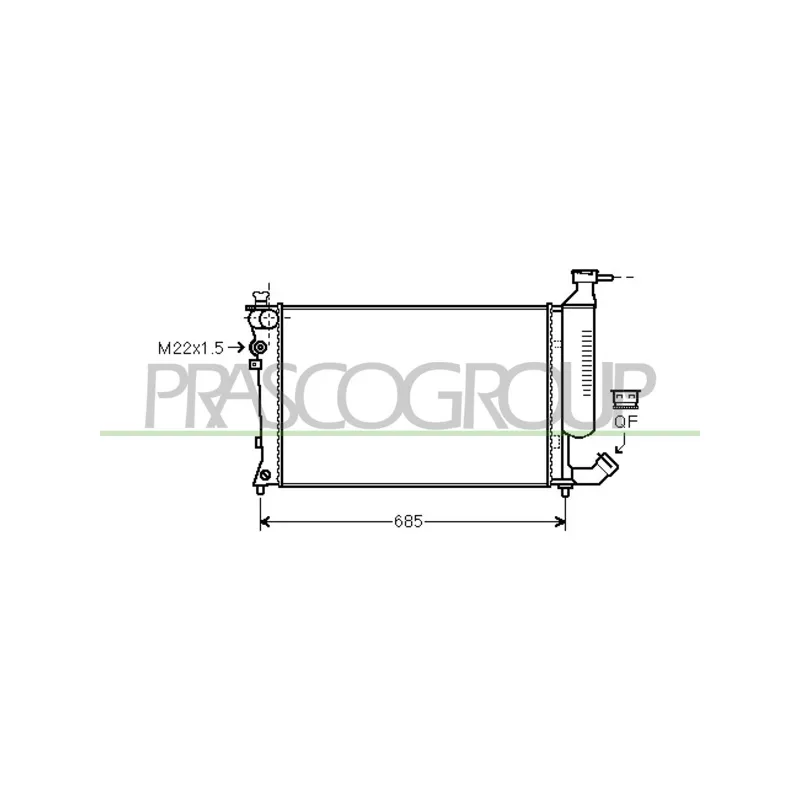 Radiateur, refroidissement du moteur PRASCO CI420R022