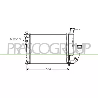 Radiateur, refroidissement du moteur PRASCO CI420R024