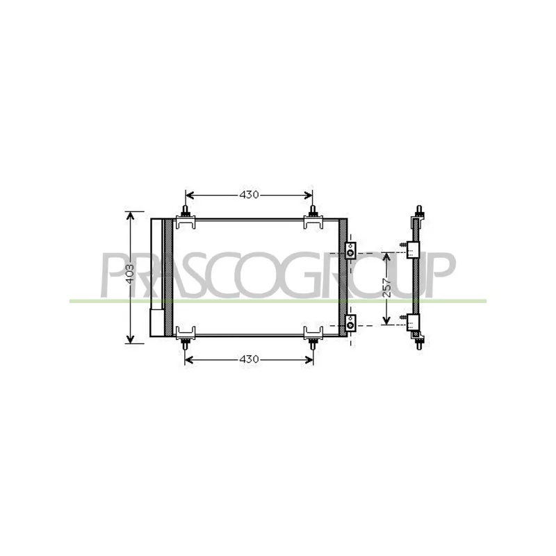 Condenseur, climatisation PRASCO CI424C002