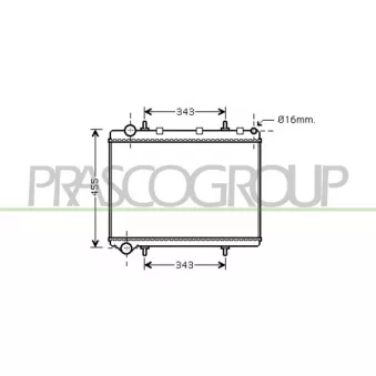 Radiateur, refroidissement du moteur PRASCO CI424R006