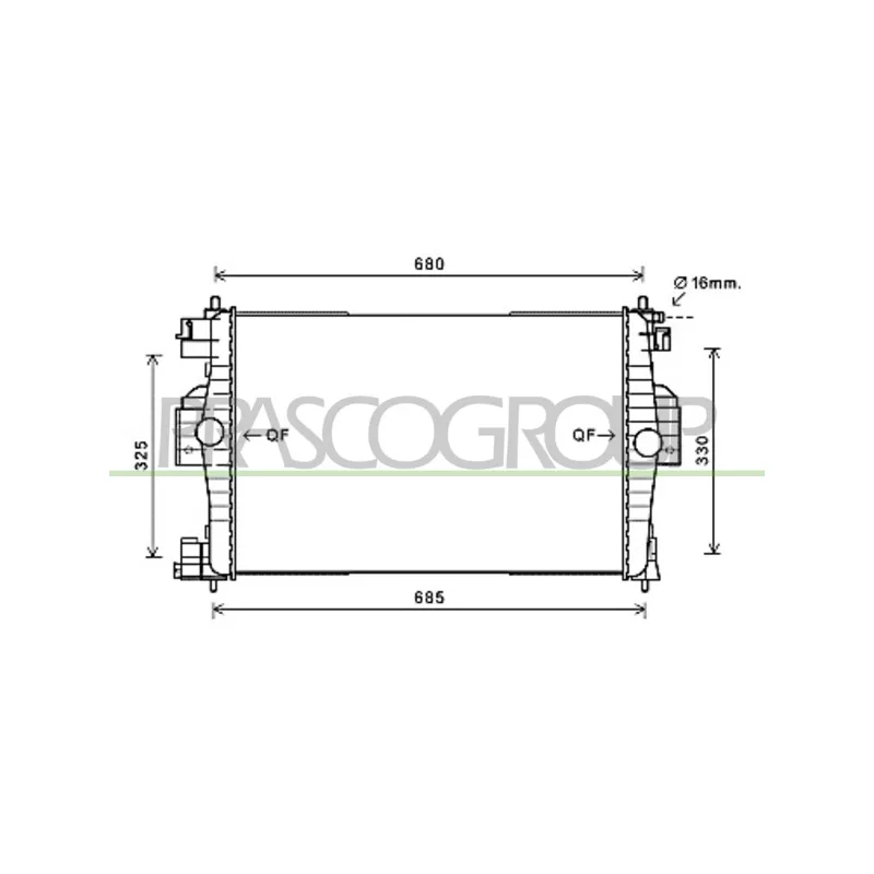 Radiateur, refroidissement du moteur PRASCO CI430R002