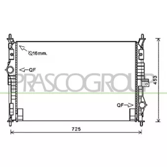Radiateur, refroidissement du moteur PRASCO CI450R001
